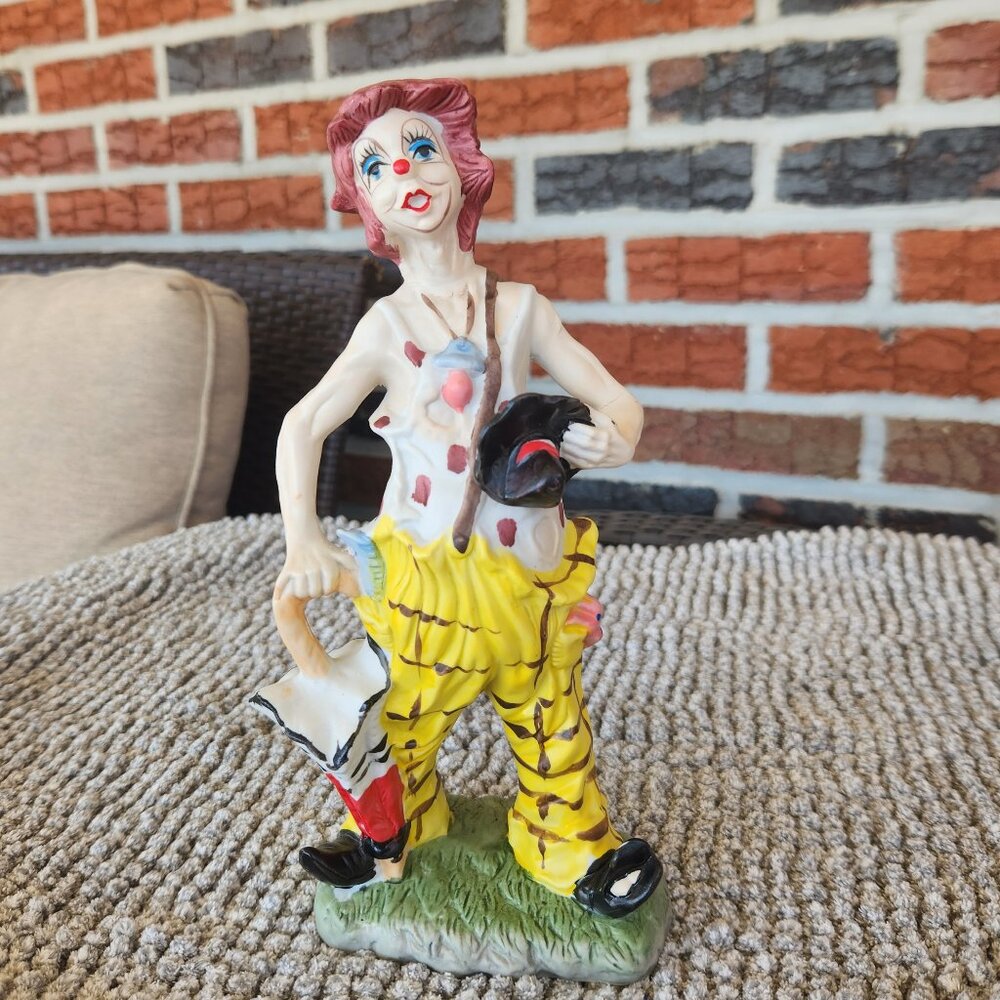 Vintage Porcelain Hobo Clown